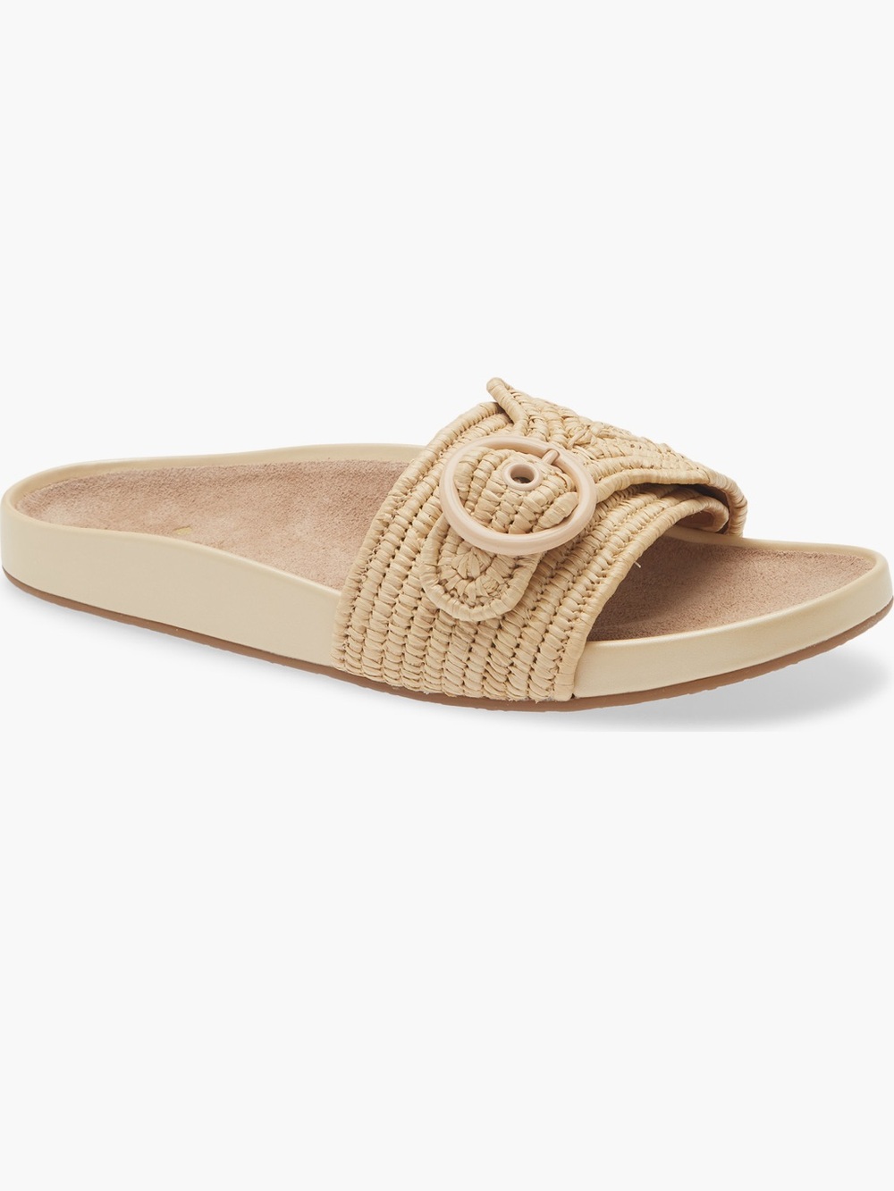 Kate Spade New York michelle slide sandal buckle natural tan size 11 NWT